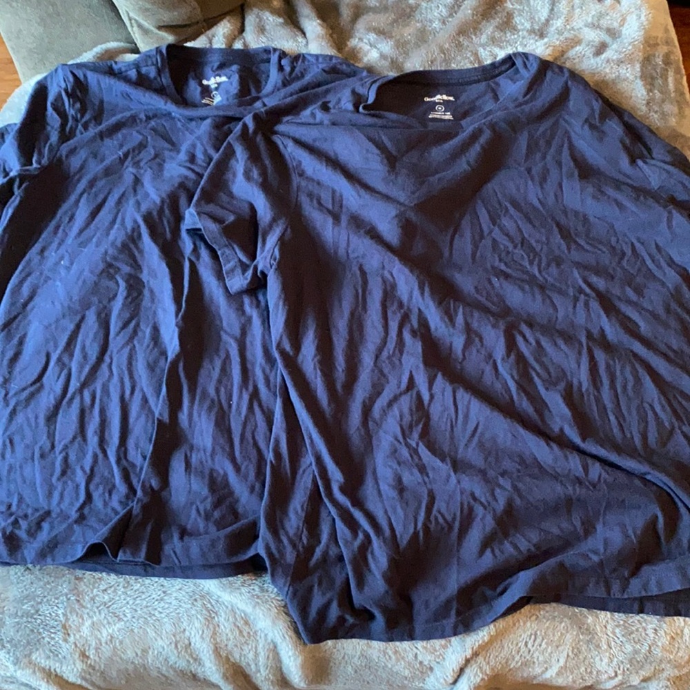 Goodfellows L & XL plain navy blue T-shirt